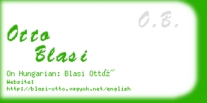 otto blasi business card